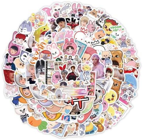 IEBTAWN 104 Stück Stickers Aufkleber, Wasserdichte Vinyl Kpop Stickers Set, Mini Fotoaufkleber, Merch,Geschenk Für Fan, Für Laptop Helm Fahrrad