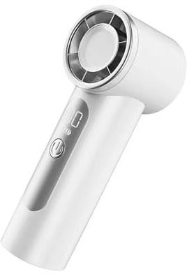 Huxibai Mini Ventilador Manual | Herramienta Portátil de Enfriamiento Recargable por USB - Mini Ventilador Silencioso | para Niños, Mujeres, Adultos, Viajes, Oficina, Exteriores, Hogar, Camping,