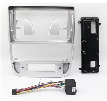 Cadre Radio Lecteur DVD de Voiture Convient pour Peugeot 406 1995-2005 Kit de Tableau de Bord Adaptateur GPS Cadre de façade d'autoradio 9 Pouces(Silver Frame Cable-A)