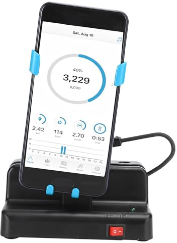 Dispositivo a Dondolo per Smartphone, Agitatore Automatico per Cellulari, Contapassi e Pedometro con Movimento Sinistra-Destra, Supporto Oscillante Silenzioso con Cavo USB – 6,1 x