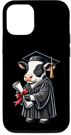 Hülle für iPhone 12/12 Pro Cute Cow Graduation