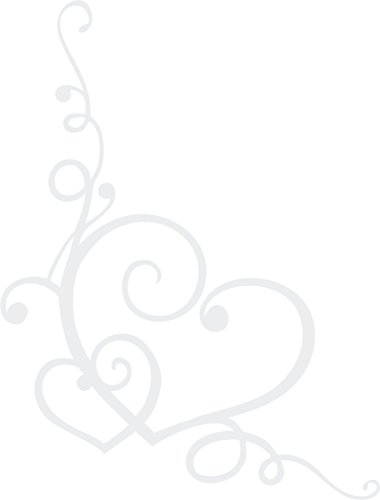 CLICKANDPRINT Wandaufkleber/Wandtattoo Herz floral, 150x112,5cm, Farbe weiß