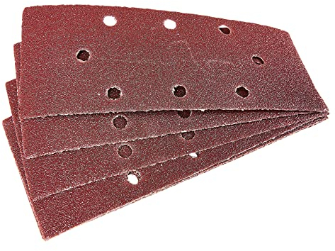 Amtech V4000 P60 Grit 1/3 Sheet Sander Set, 10 piece Sanding Sheets, 93mm x 230mm Sanding Paper