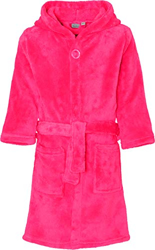 Playshoes Accappatoio in pile per bambini, Vestaglia Unisex - Bambini e ragazzi, rosa, 122/128