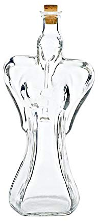 CRISTALICA Motivflasche Flasche Engel Glas Likör Schnaps 350ml Weihnachten
