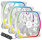 ENERMAX SquA RGB PWM 120mm ARGB PC Fan with RGB Control Box 3 Pack - Air Intake - Vortex Frame - High Airflow - 300-1500RPM - White - UCSQARGB12P-W-BP3