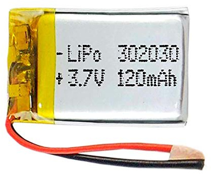 Akku 302030 LiPo 3.7V 120mAh 0.444Wh 1S 5C Liter Energy Battery Lithium Polymer Batterien Schutzplatine für Elektronik Wiederaufladbar - Nicht geeignet für Funksteuerung 32x20x3mm (120mAh|302030)