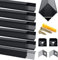 Chesbung LED Aluminium Profil Schwarz for LED Streifen, 6X1m Leisten Profil V Form Kanal Eckprofil Diffusor Leiste Alu Profile mit Endkappen, Metall Befestigungs Clips und Montagematerial