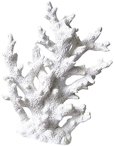 Ornamento per acquario, simulazione grande pianta marina corallo, decorazione subacquea non tossica (bianco)