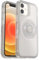 OtterBox Otter+Pop Case for iPhone 12 mini, Shockproof, Drop proof, Protective Case with PopSockets PopGrip, 3x Tested to Military Standard, Clear