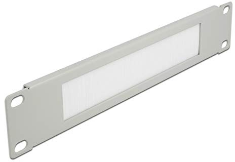Delock 10″ Kabelmanagement Bürstenleiste 1 HE grau