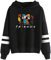 PANOZON Femme Friends Sweat à Capuche des Amis Série Populaire Classique Couleur Unis(A-Canapé Noir-6,L)
