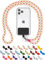 DROPLETSY Holzperlen Handykette universal, handgefertigt, Schlüsselband, Kette, Necklace zum Umhängen - kompatibel mit Allen Smartphones: Apple iPhone, Samsung Galaxy (ohne Hülle, Pink Beach)