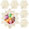 Set di 6 tovagliette natalizie in PVC con fiocchi di neve per Natale, compleanni, matrimoni, banchetti, lavabili, fiocchi di neve cavi, colore: oro)