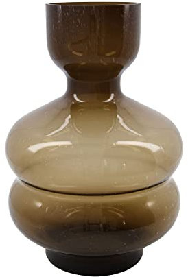 House Doctor Organi Glasvase (Farbe: Amber) Blumenvase - Größe: h: 35 cm, Dia: 24 cm