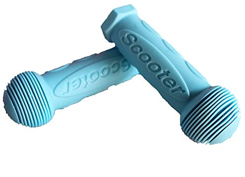2 Pcs Ersatz Scooter Kinderroller Fahrrad Griffe,Innendurchmesser 21mm, Geeignet für 21,5–25 mm Kinderroller, Deluxe-Lenker und Fahrräder,Bequeme weiche Rutschfester Gummi TPR-Hand Griffe (hellblau)
