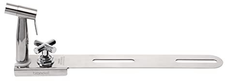 Brondell MBH-40-S CleanSpa Accessoire de Bidet de Luxe pour WC avec étui en Acier Inoxydable et Valve d'arrêt intégrée, Double Options de pulvérisation, Tuyau métallique en Spirale Inclus
