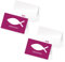 itenga 48 x Tischkarten Platzkarten Namensschild Fisch Kommunion Taufe Konfirmation (pink)