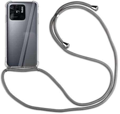 betterfon Hülle Kompatibel mit Xiaomi Redmi 10C | Handykette Smartphone Halskette Hülle mit Band | Handyhülle mit Kordel zum Umhängen Kompatibel für Redmi 10C | Grau