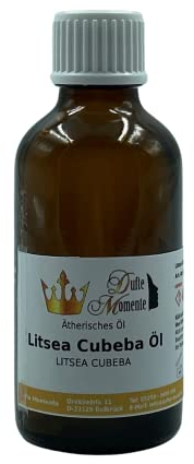 Dufte Momente | ätherisches Öl Litsea Cubeba 50ml | naturrein | für Aufguss Duftlampe Diffusor und mehr | pur, ohne irgendwelche Zusatzstoffe | vegan