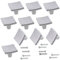 AERZETIX - C64416-10er-Set Möbelgriffen/Knöpfe quadratische für möbeltür höhe 27/20 mm - schrank wandschrank schublade einrichtung dekoration küche wohnzimmer montage - metall - finish: silber matt