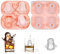 Eiswürfelform Silikon 4 Fächer Eiswürfel Form Pinguin-Form Eiswürfel Silikon Stieleisformen Klein Eis Form mit Deckel Eiswürfelform für Cocktail Whisky Zurück mit Wasserinjektionstrichter