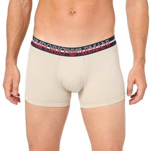 Emporio Armani Herren Microfiber Essential Trunks, Nude, M