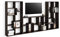 Mobili Fiver, Parete TV Iacopo, Noce Scuro, 321 cmx28 cmx160.8 cm, Mobile Tv moderno per tv fino a 65'', Made in Italy
