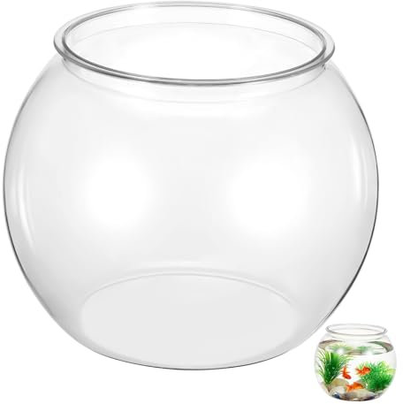 POPETPOP Zierfischbecken Plastikbehälter -Aquarium Mini-Aquarium Aquarium Für Den Desktop Goldfischgläser Für Kampffische Bubble-Ball-vase Das Haustier Büro Glas Zierbecken