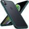 Anqrp Zero Serie für iPhone X/XS Hülle, Minimalistische Transluzente Matte Slim Schutzhülle, Stoßfest Dünn Handyhülle für iPhone X(10)/XS mit Silikon 5,8 Zoll, Dunkel Grün