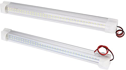 72LED Innenlampenleiste, 500LM Weißes Licht, Ein-/Ausschalter, für PKW-Van-LKW-Anhänger, Geeignet für Schiffswohnwagen
