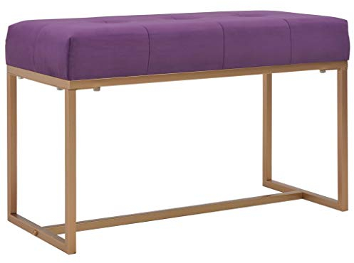 ZEYUAN Bank, Sitzbank, Dielen- & Flurmöbel, Konsolentisch, Flaches Regal, Esszimmermöbel, Sideboard Küche, 80 cm Lila Samt