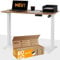 boho office® Elektrisch höhenverstellbarer Schreibtisch - 4 Speicher, inkl. Wireless Charger und FSC-zertifizierter Tischplatte mit abgerundeten Ecken, UDESK Eiche/Weiß