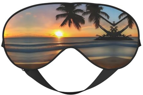 Sunset Beach weiche Augenmaske – ideal für Reisen, Yoga, Meditation und mehr – atmungsaktive und schützende Augenabdeckungen