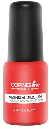 COPINES LINE - Vernis Silicium Rouge 5ml - Actifs Fortifiants - Longue Tenue - Sans Perturbateurs Endocriniens - Convient Femmes Enceintes & Vegan