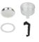 Premium Replacement Accessories for Moka Pot Handle, Gasket, Funnel, Filter (12 Cup)