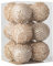 HKYFNNBW 12 x Weihnachtskugeln, Glitzer-Pailletten, Schaumstoff-Kugeln, bruchsicher, Weihnachtsdekoration, Urlaubsparty-Zubehör (Champagner, 8 cm)