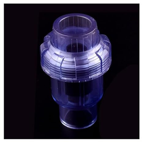 LEFTART 1 Stück transparentes PVC-Rückschlagventil, for Aquarium, Gartenbewässerung, Aquarium-Rohr, Bewässerungsadapter, Rohrverbinder, 20–63 mm(Inner Diameter 25mm)