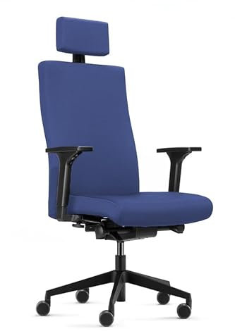 TREND OFFICE Trendoffice to-Strike Comfort pro SK 9246 mit Kopfstütze | ergonomischer Bürostuhl | azurblau | modernes Design | Homeoffice | umweltzertifiziert | by Dauphin