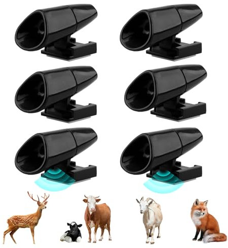 Smomend 6 Pièces Sifflet Ultrason Anti Gibier, Sifflet Ultrason Voiture Anti Gibier Cerf Lièvres, Dispositif de Protection et Avertissement de Animaux pour Voiture Camions et Motos