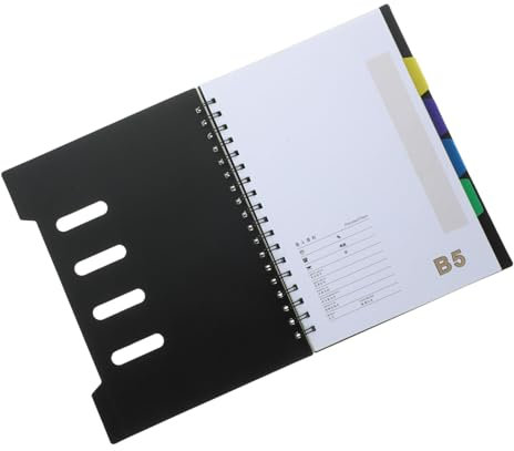 NAMOARLY 16K Klassifizierte Spiral Notizbücher Mit 105 Seiten Buntes Notizbuch Für Schule Und Büro Liniert Mit Trennblättern Ideal Für Notizen Tagebuch Und Planung