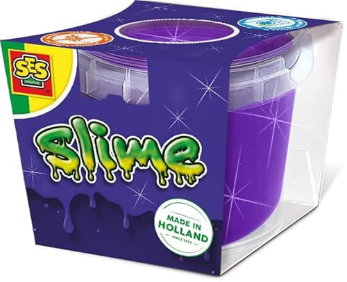 SES Creative 15044 Slime Violet en Pot 140g - Slime de Couleur Vive - Jouet - Jouer avec du Slime