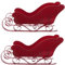 Cabilock 2 Stücke Mini Schlitten Ornament Weihnachten Schlitten Modelle für Urlaub Santa Claus Schlitten Ornament Candy Schüssel