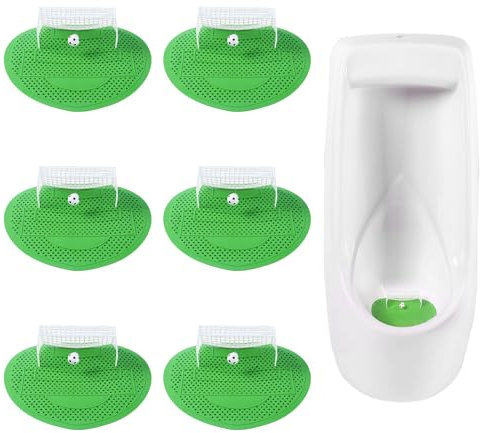 Lot de 6 Ecrans pour Urinoir de Football,Pastilles Urinoir Tapis d'Urinoir Désodorisant pour Urinoir,Anti-Projections et Anti-Odeurs,pour Hôtels,Bureaux,Stades,Restaurants et Écoles