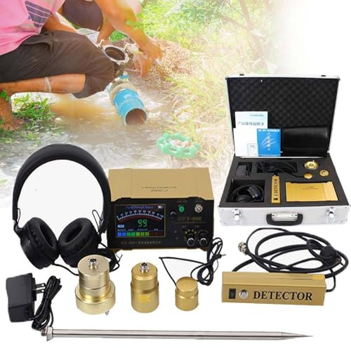 Lbxlhr Unterirdischer Wasserleckdetektor - Ausrüstung zur Erkennung von Wasserlecks - Leckdetektor mit Headset - Wasserlecksensor für Rohre - Rohrwasserleckdetektor