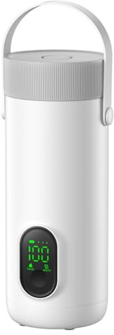 Tonysa Tragbarer Wasserkessel, 350 Ml Schnellkocher für Camping, Wanderung, Büro, 27000 Mah Edelstahl 4 in 1 mit 12h Wärmeretention