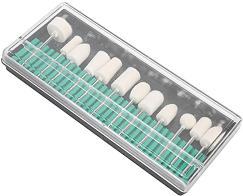 RiToEasysports 12 Pezzi Lana in Chiodi di Fuoco Che Schiacciano la Testa di Lucidatura dei Pezzi di Perforazione delle Unghie Portatili per Uso Domestico e Soggiorno Manicure