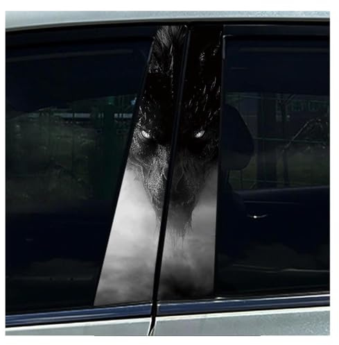 IBENZIGH Schwarzer Drache Auto B-Säule Wasserdichter Aufkleber Auto Modifikation Styling Aufkleber Anwendbar Auf Alle Modelle Autodekoration(Type C)