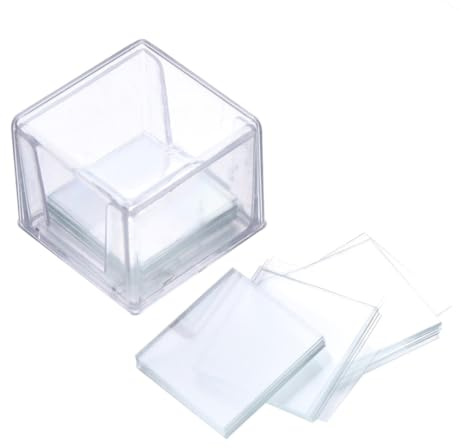 NUOBESTY Quadratische Deckgläser und aus Optischem Glas 100 Stück Mikroskopzubehör für Optische Mikroskope für Labor Biologie Schulunterricht