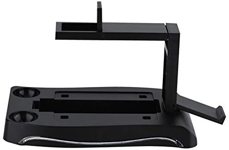 RASTKY Controller-Ladestation-Dock-Ständer-Halterung für VR, Dual-Ladestation mit Blauem LED-Licht für VR-Brillen und PS Move-Griffe